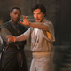 Cumberbatch and Baron Mordo (Chiwetel Ejiofor) work with the sling ring, kind of a sorcerer’s magic wand.